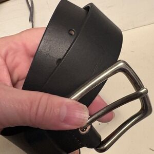 The Vermont Country Store Men's 36 Black Smooth Leather Belt New In Open Package